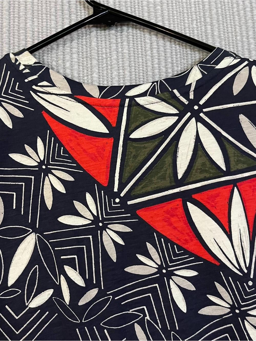 Tory Burch Acoma Pottery Tee Shirt Pima Cotton Large - Picture 8 of 9